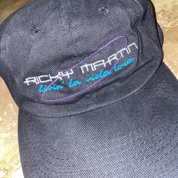Ricky Martin “Livin’ la Vida Loca” Vintage Black Suede Hat - Picture 3 of 10